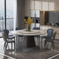 Mesa de comedor de mármol juego 1/4/5/7/11 PCS Mesa rectangular con sillas de ala