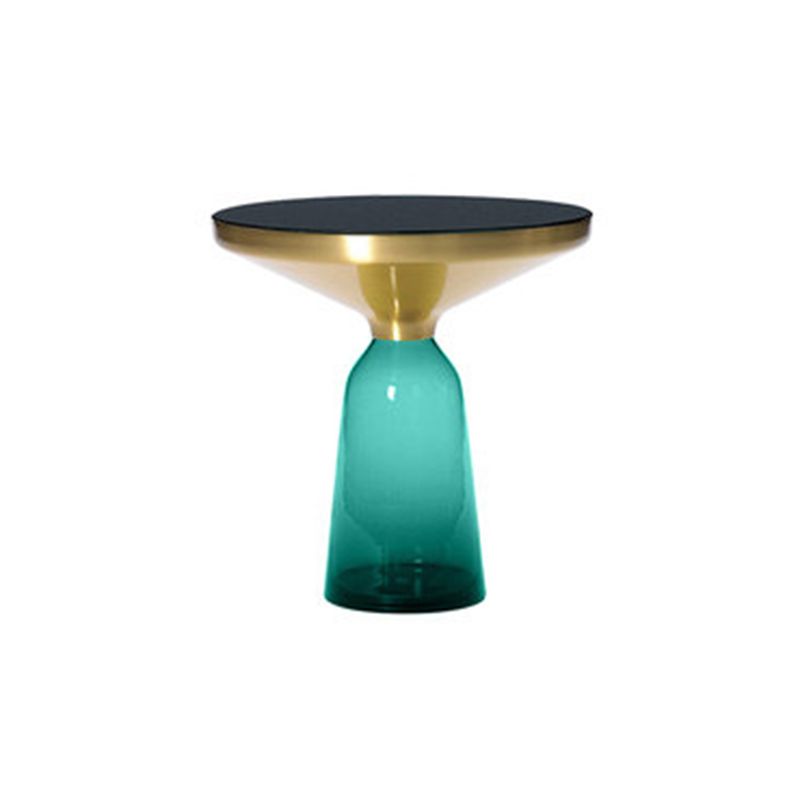 Pedestal 1 Single Coffee Table Metal and Glass Statement Cocktail Table Clearhalo 'Coffee & Accent Tables' 'Coffee Tables' 'coffee_tables' 'furn' 'furn_coffee_tables' 'Furniture' 'furniture_coffee_tables' 'Living Room Furniture' 1200x1200_696159b8-feb7-4726-b28e-3b14c6d6ac92