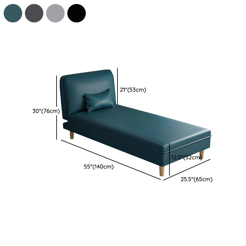 Modern 3-Position Armless Chaise Lounge Couch Fabric/Faux Leather Chaise Clearhalo 'Chairs & Seating' 'Chaise Lounge' 'chaise_lounge' 'furn' 'furn_chaise_lounge' 'Furniture' 'Living Room Furniture' 1200x1200_69617d0f-f6d3-49dd-8c9c-1e10f8822e84