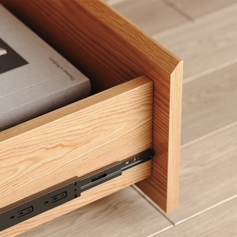 Roble contemporáneo con cajón para el dormitorio de espejo natural.