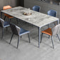 Rectangle Sintered Stone Dining Table Industrial Style 4 Legs Base Table for Home Clearhalo ' dining_table' 'Dining Tables & Seating' 'Dining Tables' 'Furniture' 'furniture_dining_table' 'Kitchen & Dining Furniture' 'kitchen&dining_furn' 'kitchen' 'kitchen_dining_table' 1200x1200_6963465f-6bde-4968-98b7-2f84bac694ee
