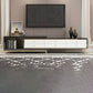 Glam – console sur pied en verre, tiroirs inclus, console multimédia avec pieds