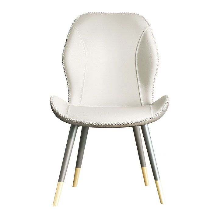 Glam Leather Dining Chair Wingback Side Furniture in Matte Finish for Indoor Clearhalo 'Dining Chairs' 'Dining Tables & Seating' 'dining_chair' 'furn' 'furn_dining_chair' 'Furniture' 'Kitchen & Dining Furniture' 1200x1200_6966fdd0-8e34-4188-9b78-2ace4059870d