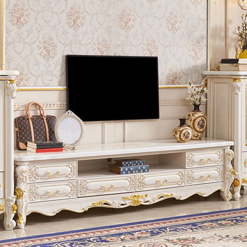 Glam TV Stand Console Open Storage TV Media Console with 6 Drawers Clearhalo 'furn' 'furn_tv_stands_entertainment_centers' 'Furniture' 'Living Room Furniture' 'TV Stands & Entertainment Centers' 'TV Stands & Media Storage Furniture' 'tv_stands_entertainment_centers' 1200x1200_69678549-eeb9-4cf8-b523-6e4a3843602c