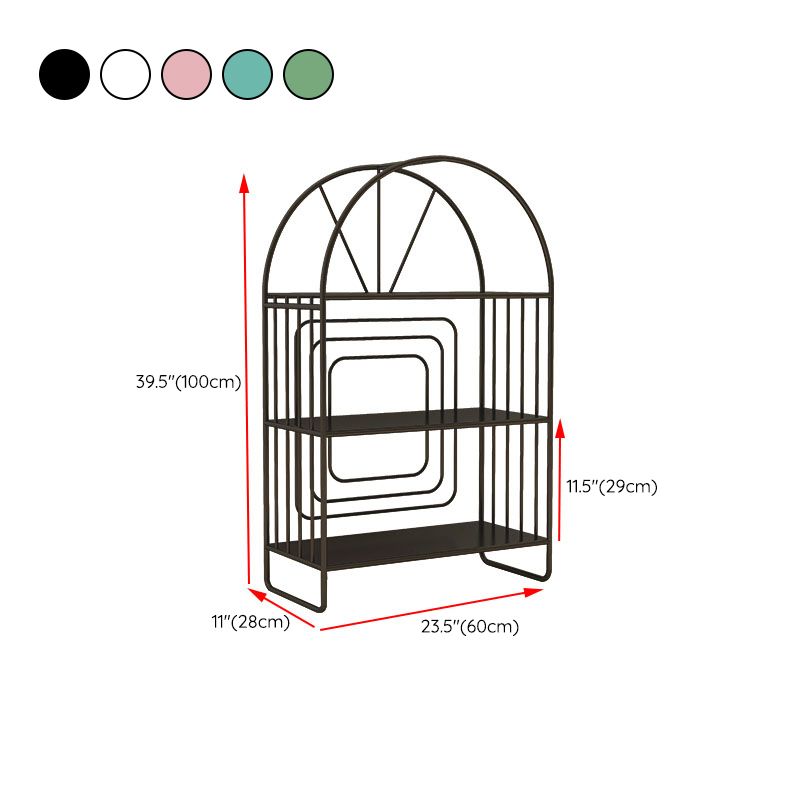 Moderne metalen boekenkast Standaard Open Back boekenplank met planken