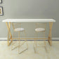 White and Gold Counter Set 1/2/3/5 Pieces Rectangle Trestle Glam Bar Table Set Clearhalo 'Bar Furniture' 'furn' 'furn_home_bar_bar_sets' 'Furniture' 'Home Bars & Bar Sets' 'home_bar_bar_sets' 'Kitchen & Dining Furniture' 1200x1200_69696a8b-aab1-48e1-b070-763394757a2c