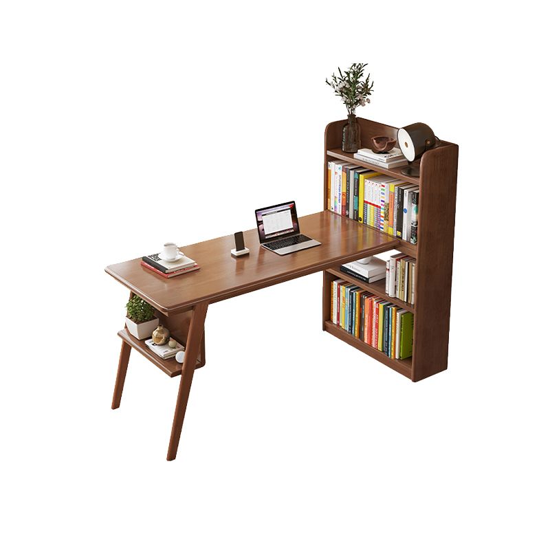 Pied de piédestal contemporain Bureau de bureau à domicile en bois massif 31,5 "de largeur de largeur