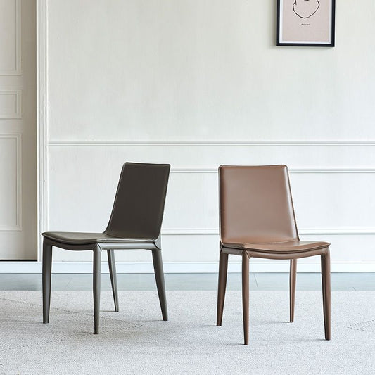 Chaise d'accélération simple moderne Faux Coueur de salle à manger sans bras coloré pour un usage domestique