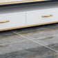 Glam TV Media Stand Console multimédia de rangement ouverte avec 3 tiroirs