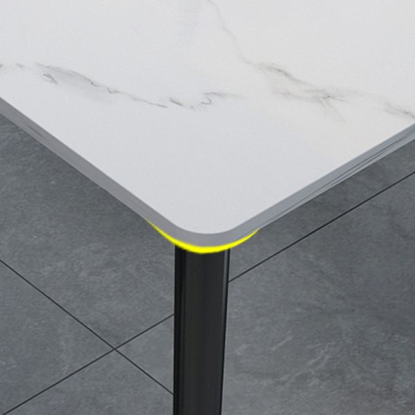 4-foot Stone Table Glam Rectangle Matte Finish Dining Table for Restaurant Clearhalo ' dining_table' 'Dining Tables & Seating' 'Dining Tables' 'Furniture' 'furniture_dining_table' 'Kitchen & Dining Furniture' 'kitchen&dining_furn' 'kitchen' 'kitchen_dining_table' 1200x1200_696c6671-674a-4715-9e59-23bff4155793