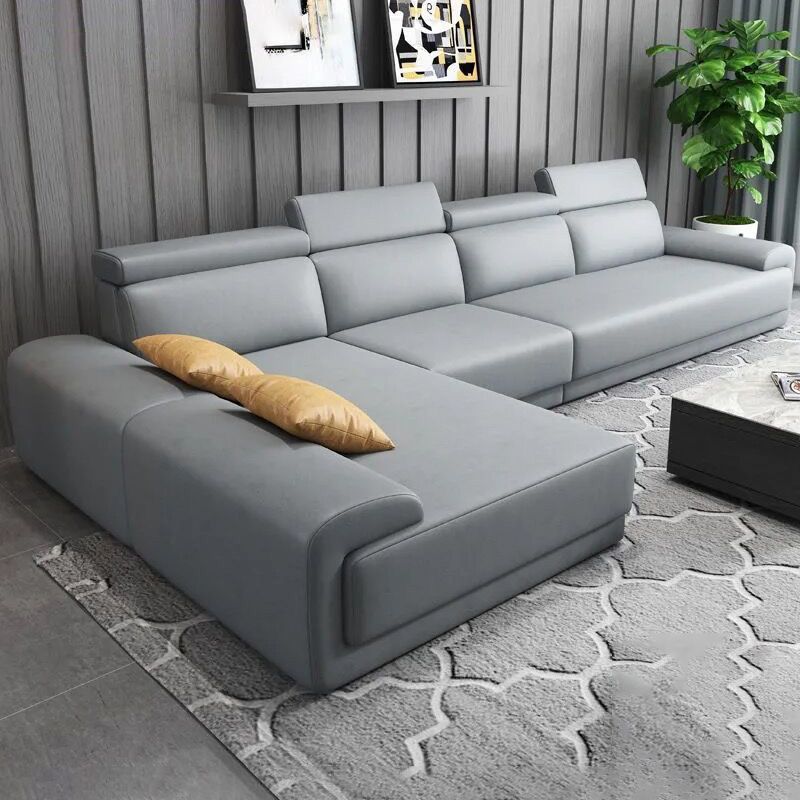 Modern Sectional with Adjustable Head Pillow and Armless for Living Room