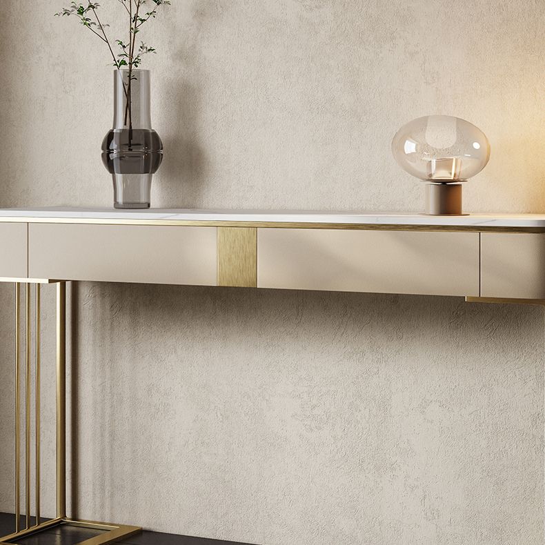 Zeitgenössische Konsolen Akzenttisch Antique Finish -Konsole -Sofa mit Schubladen