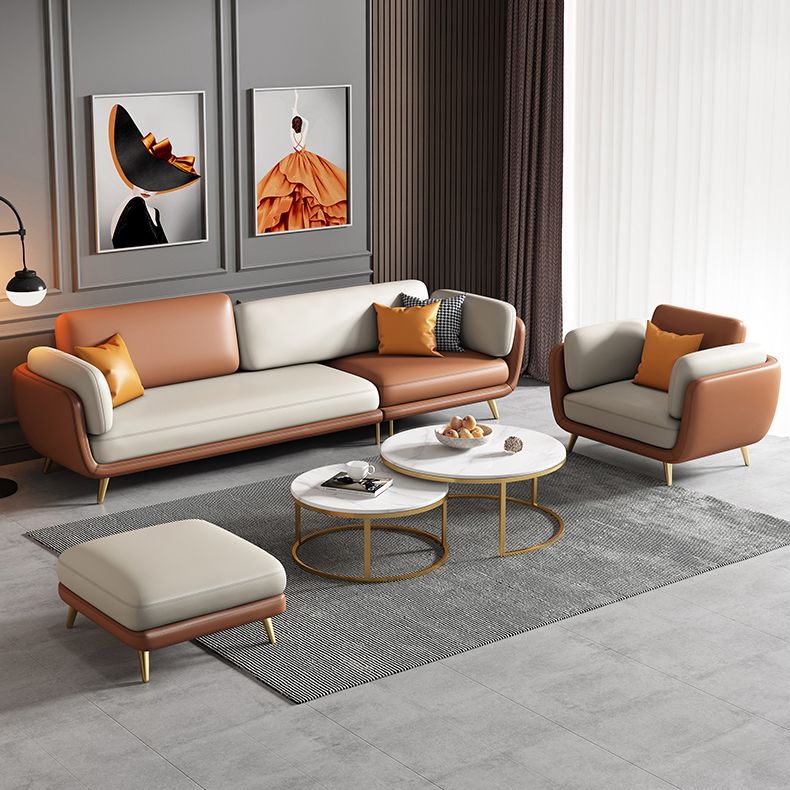 本革の標準フレアソファ33.46 "d x 36.22" Hソファ