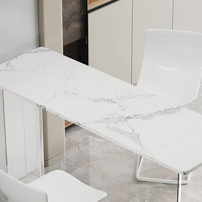 Rectangle Bar Pub Table Set 3 Pcs Stone Top Bar Table and Metal Frame Stools Clearhalo 'Bar Furniture' 'furn' 'furn_home_bar_bar_sets' 'Furniture' 'Home Bars & Bar Sets' 'home_bar_bar_sets' 'Kitchen & Dining Furniture' 1200x1200_6970eaeb-2bb6-4286-9ca0-4eaf5643262a