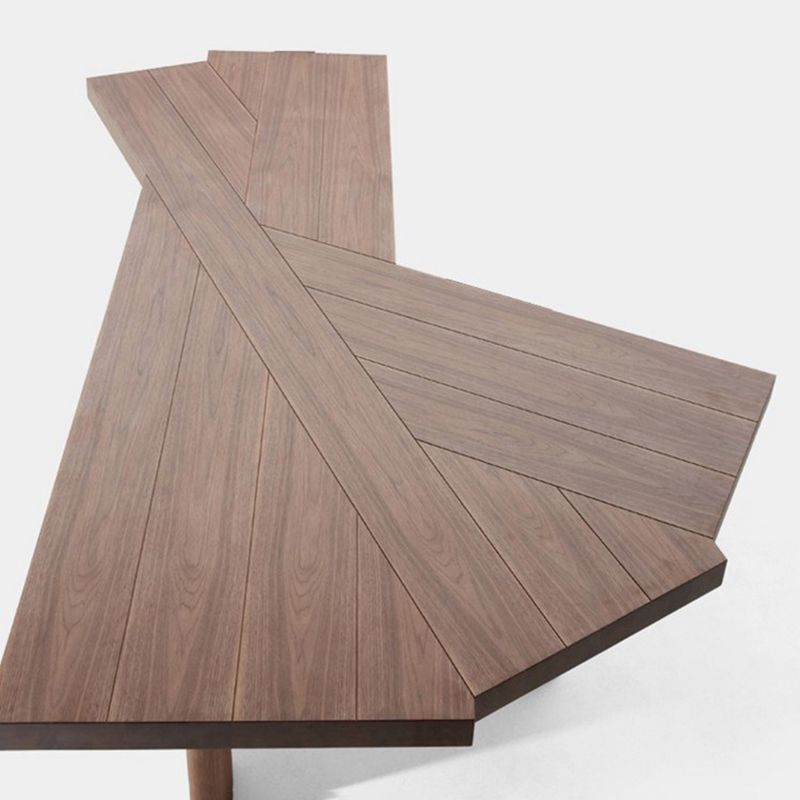 Mesa de trabajo industrial de madera sólida Tabla de escritura fija