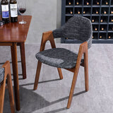 Scandinavian Study Room Open Back Arm Chair Upholstered Matte Finish Dining Chair Clearhalo ' kitchen&dining_furn' 'Dining Chairs' 'Dining Tables & Seating' 'dining_chair' 'furn' 'furn_dining_chair' 'Furniture' 'furniture_dining_chair' 'Kitchen & Dining Furniture' 'kitchen' 1200x1200_6972269b-d7ac-4f89-bc62-61b8f3675d46