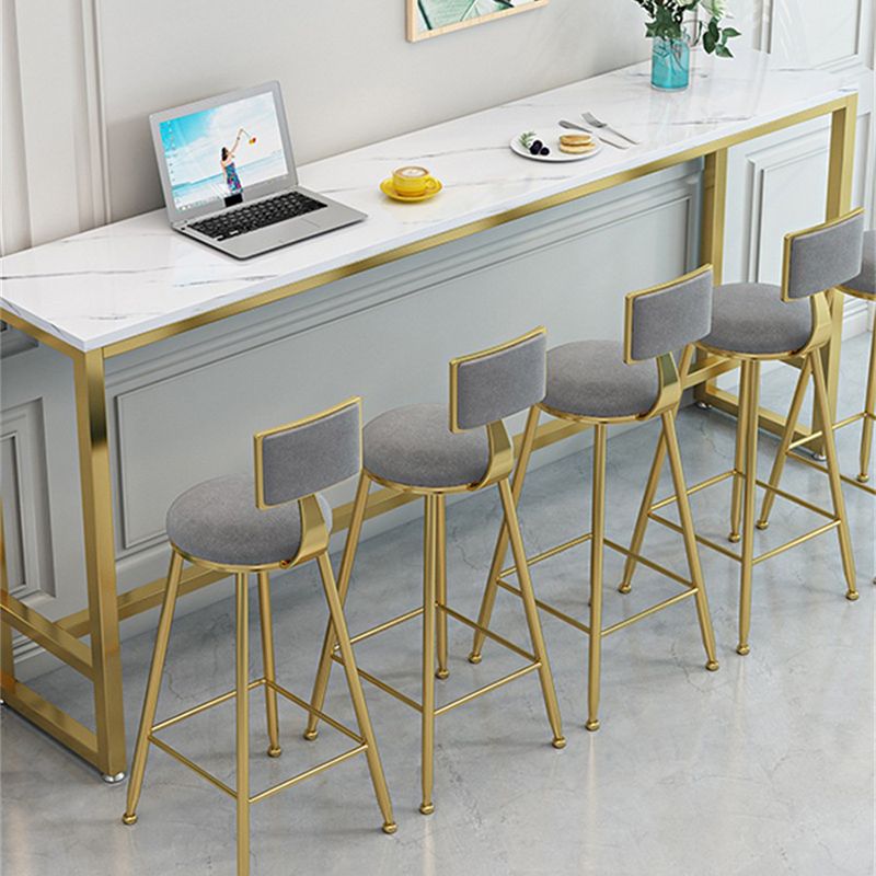 Indoor-Glam-Bar-Esstisch, rechteckiger Barhocker-Tisch mit Fußstütze
