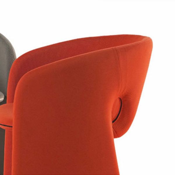 Binnen fluwelen gestoffeerde stoelstoel metalen frame open rug eetkamerstoel