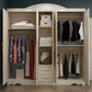 French Country Wardrobe White Wooden Wardrobe Closet for Bedroom Clearhalo 'Armoires & Wardrobes' 'armoires_wardrobes' 'Bedroom Furniture' 'furn' 'furn_armoires_wardrobes' 'Furniture' 1200x1200_6973721f-7eee-482f-8a5a-38f27b7ad545