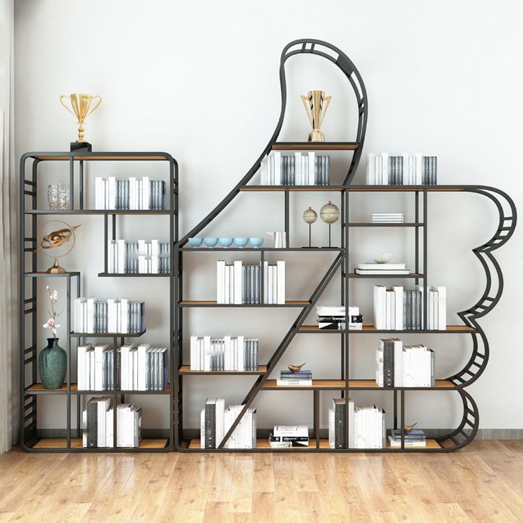Geometric Shelf Bookcase Modern Metal Bookshelf for Home Office Clearhalo 'Bookcases' 'furn' 'furn_bookcases' 'Furniture' 'furniture_bookcases' 'Office Furniture' 1200x1200_697455d2-cc2d-4dbe-ad6d-2e6bceceafc8