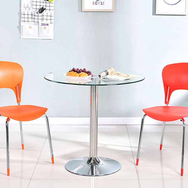 Round GlassTransparent Dining Table Simplicity Pedestal Table for Dining Room Clearhalo ' dining_table' 'Dining Tables & Seating' 'Dining Tables' 'furn' 'furn_dining_table' 'Furniture' 'furniture_dining_table' 'Kitchen & Dining Furniture' 'kitchen&dining_furn' 'kitchen' 'kitchen_dining_table' 1200x1200_6974d392-9fac-440f-b741-55b03d1c9b05