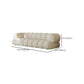 27.55" H Wool Sewn Pillow Back Tuxedo Arm Sofa for Living Room