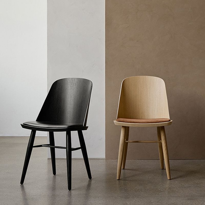 Glam Style Dining Chair Solid Wood Dining Room Side Chair with Wood Legs Clearhalo ' kitchen&dining_furn' 'Dining Chairs' 'Dining Tables & Seating' 'dining_chair' 'Furniture' 'furniture_dining_chair' 'Kitchen & Dining Furniture' 'kitchen' 1200x1200_697660ca-b8ab-4d98-9a0f-1dc5cfe080cc