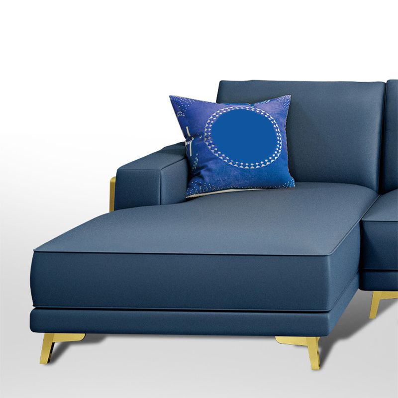 Modern Genuine Leather Sectional Square Arm Sofa with Removable Cushions Clearhalo 'furn' 'furn_sectionals' 'Furniture' 'furniture_sectionals' 'Living Room Furniture' 'Sectionals' 1200x1200_697676d5-e41d-485c-811f-5f5e7700d3d2