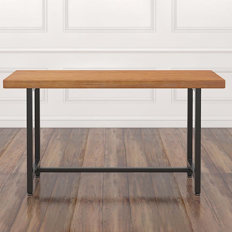 Modern Bar-height Table Solid Wood Top Table with Black Base Clearhalo 'Bar Furniture' 'Bar Tables' 'bar_tables' 'furn' 'furn_bar_tables' 'Furniture' 'Kitchen & Dining Furniture' 1200x1200_6976e68a-5040-4ed6-9f1c-32526cb8aa6e