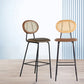 Contemporary Low Back Dining Stool Armless Bar Stools with Cushion