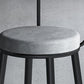 Modern Matte Finish Velvet Counter Stool Low Back Home Barstool