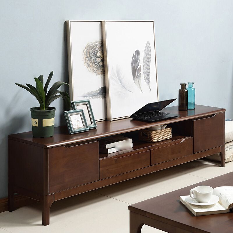 Modern Style Solid Wood TV Stand 19.69-inch Height TV Console with Drawers Clearhalo 'furn' 'furn_tv_stands_entertainment_centers' 'Furniture' 'Living Room Furniture' 'TV Stands & Entertainment Centers' 'TV Stands & Media Storage Furniture' 'tv_stands_entertainment_centers' 1200x1200_697937fb-55c5-42ed-9d3c-1032a8e42bb4