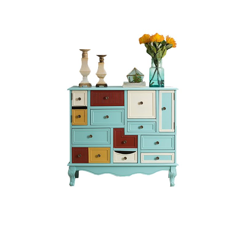 Industrial Painted Accent Cabinet with Drawers Solid Wood Chest Clearhalo 'Cabinets & Chests' 'cabinets_chests' 'furn' 'furn_cabinets_chests' 'Furniture' 'Living Room Furniture' 1200x1200_697a7a24-7265-4182-ae43-c9b0825902bc