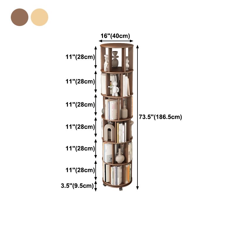 Scandinavian Style Bookshelf with Casters Bookcase for Home Office Study Room Clearhalo 'Bookcases' 'Furniture' 'furniture_bookcases' 'kitchen' 'kitchen_bookcases' 'Living Room Furniture' 'Office Furniture' 1200x1200_697b3f70-214d-405c-9e05-072912eeae01