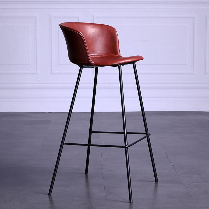 Modern Bar-stool Bucket Seat Counter Bar Stool with Metal Legs for Home Use Clearhalo 'Bar Furniture' 'Bar Stools' 'bar_stools' 'furn' 'furn_bar_stools' 'Furniture' 'Kitchen & Dining Furniture' 1200x1200_697b5e7a-7546-43cc-b13e-b9081461a7ad