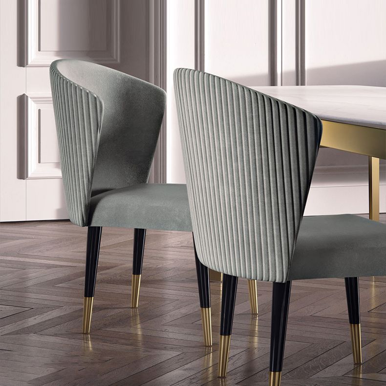 Sillas de comedor de estilo glamorbla nórdico sillas laterales sin brazos con patas de madera