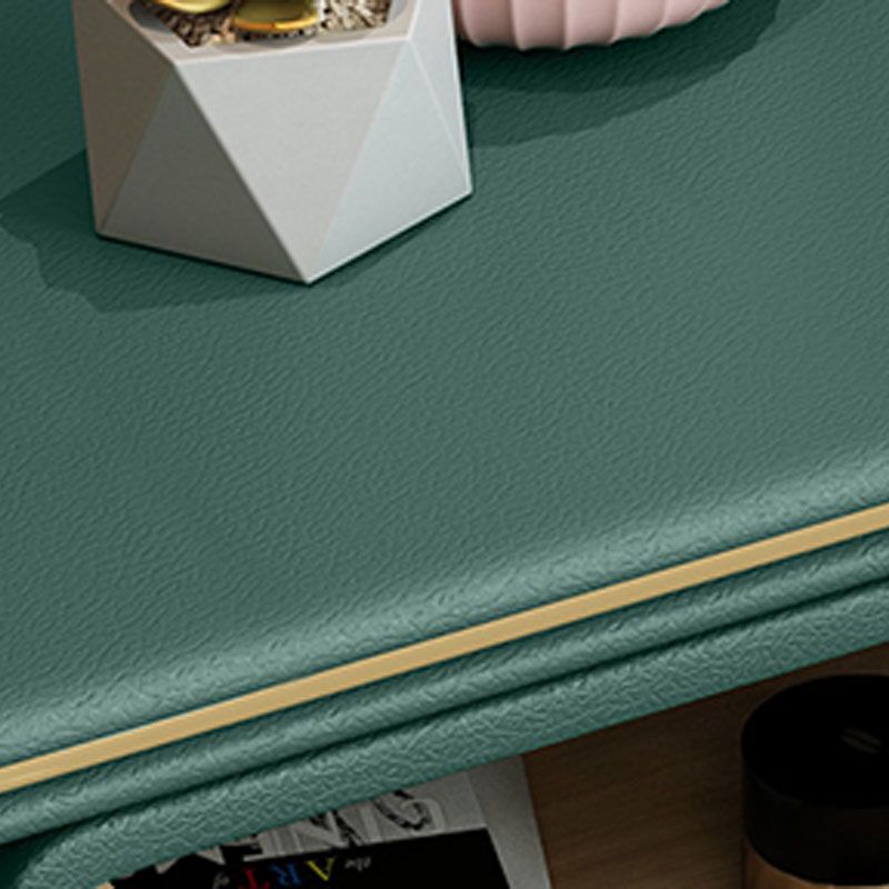 Green Make-up Vanity with 2 Storage Drawers 20.47" Wide Faux Leather Dresser Clearhalo 'Bedroom Furniture' 'furn' 'furn_makeup_vanities' 'Furniture' 'Makeup Vanities' 'makeup_vanities' 1200x1200_697e1845-7826-437d-8aee-47deba88f60a