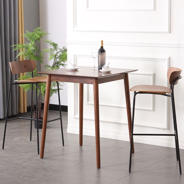 Modern Style Low Back Bar-stool Wooden Bar Stool with Metal Legs Clearhalo 'Bar Furniture' 'Bar Stools' 'bar_stools' 'furn' 'furn_bar_stools' 'Furniture' 'furniture_bar_stools' 'Kitchen & Dining Furniture' 1200x1200_697fb2dc-622a-40af-bfda-1e40c535c00d