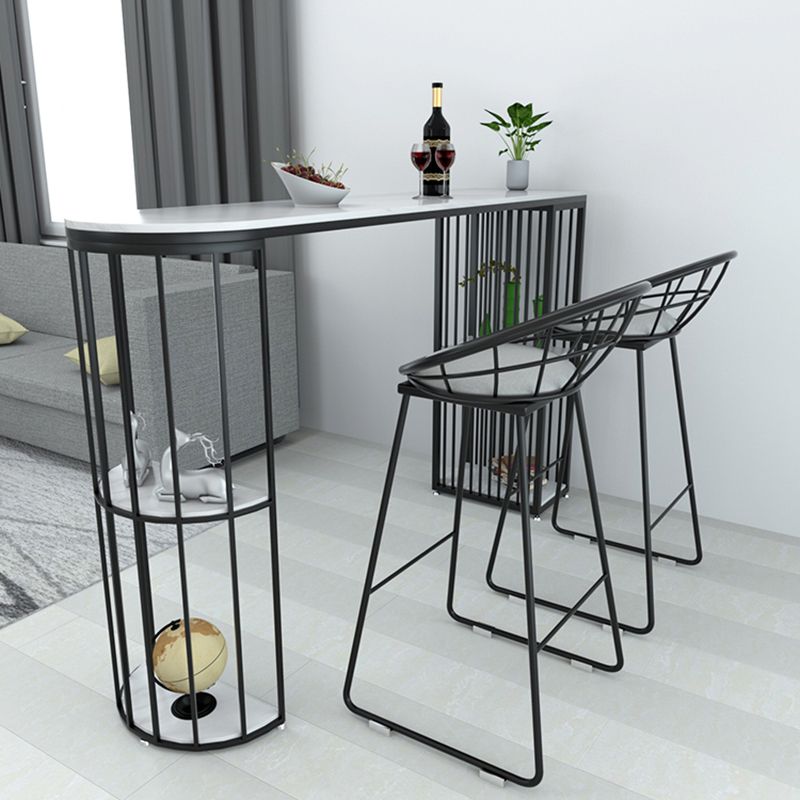 Rectangle Stone Bar Table Traditional Luxury Bar Dining Table with Sled Base Clearhalo 'Bar Furniture' 'Bar Tables' 'bar_tables' 'Furniture' 'furniture_bar_tables' 'Kitchen & Dining Furniture' 1200x1200_6980aaef-91a5-4334-bc31-a8eb71482f14
