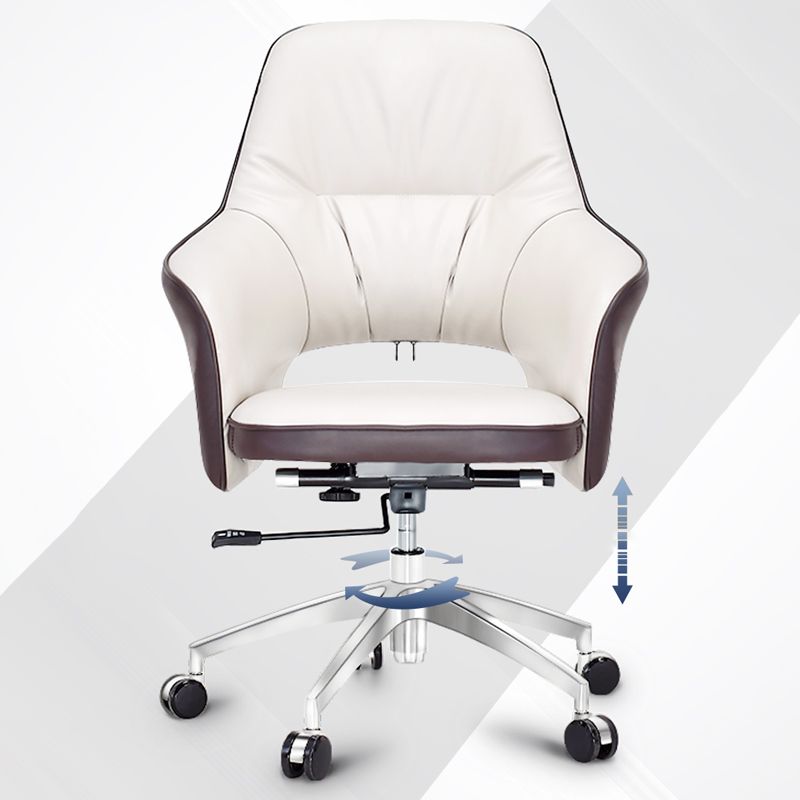 Chrome Metal Base Contemporary Office Chair Adjustable Task Chair with Wheels Clearhalo 'furn' 'furn_office_chair' 'Furniture' 'furniture_office_chair' 'Office Chairs' 'Office Furniture' 'office_chair' 1200x1200_69821301-4f17-4401-b411-6f404d1cfd93