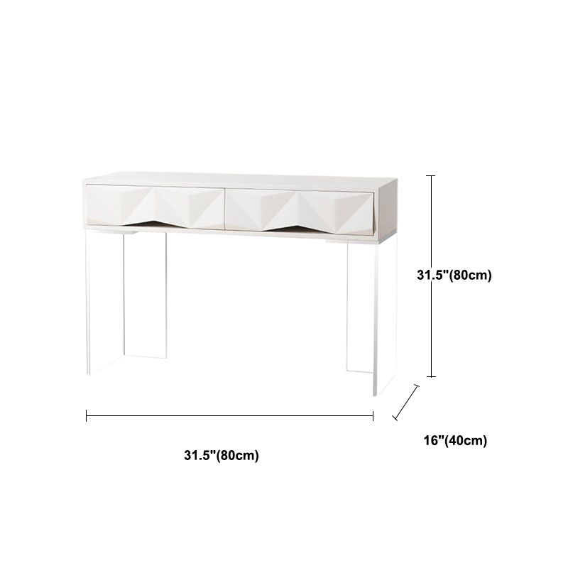 Modern Makeup Dressing Table Stool Set with 1/2 Storage Drawers Clearhalo 'Bedroom Furniture' 'furn' 'furn_makeup_vanities' 'Furniture' 'Makeup Vanities' 'makeup_vanities' 1200x1200_698278bf-c892-42f2-b905-f92d746ecccd