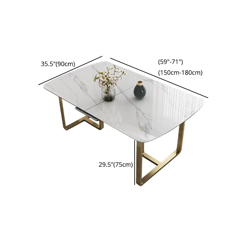 Glam 1/4/5/7 Pieces Scalable Dinette Set with White Sintered Stone Top Dining Table Set Clearhalo 'Dining Room Sets' 'Dining Tables & Seating' 'dining_room_set' 'furn' 'furn_dining_room_set' 'Furniture' 'furniture_dining_room_set' 'Kitchen & Dining Furniture' 1200x1200_69847d45-3421-48a7-948f-be3b13cbe1eb