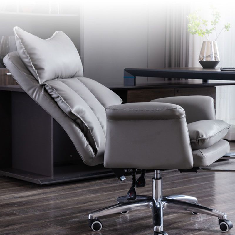 Sedia da diapositiva moderna posteriore alta sedia esecutiva in pelle regolabile ergonomica