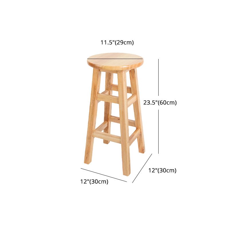 Modern Armless Counter Stool Wood Bar Stool with Wooden Seat and Pedal Clearhalo 'Bar Furniture' 'Bar Stools' 'bar_stools' 'furn' 'furn_bar_stools' 'furniture_bar_stools' 'Kitchen & Dining Furniture' 'kitchen&dining_furn' 'kitchen' 'kitchen_furn' Furniture' 1200x1200_6985f1e3-dae6-4760-9b3a-c3d4966ec38c