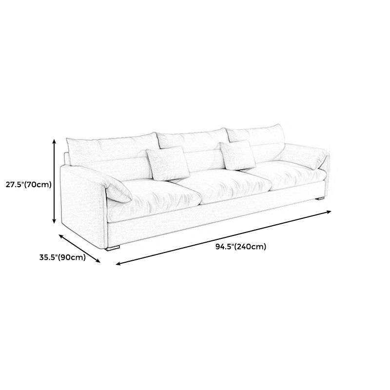 Beach Biscuit Back Standard Sofa 27.6"High Pillow Top Arm Sofa, Beige Clearhalo 'furn' 'furn_sofas' 'Furniture' 'furniture_sofas' 'kitchen' 'kitchen_sofas' 'Living Room Furniture' 'Sofa' 'sofas' 1200x1200_6987c839-5e6e-445e-856b-c239e642fff9