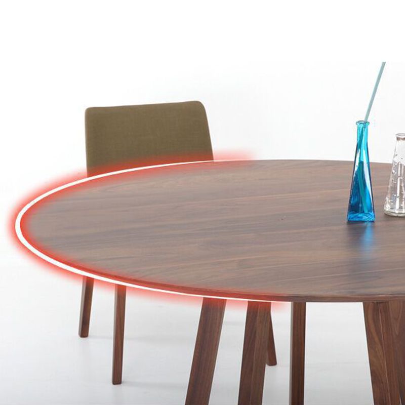 Modern Style Solid Wood Dining Table Brown Round Table with Pedestal Base for Home Clearhalo ' dining_table' 'Dining Tables & Seating' 'Dining Tables' 'furn' 'furn_dining_table' 'Furniture' 'furniture_dining_table' 'Kitchen & Dining Furniture' 'kitchen&dining_furn' 'kitchen' 'kitchen_dining_table' 1200x1200_698a26e4-a820-4731-ae35-6dd7debfec97