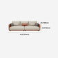 Faux Leather Pillow Back Sofa with Chaise Square Arm Sectional