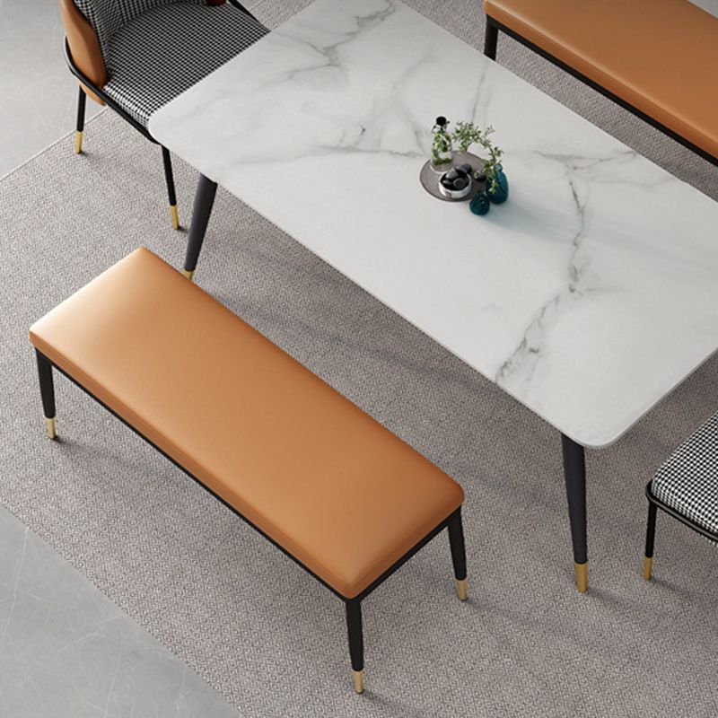 13.8 Inch Wide Modern Seating Bench Rectangle Bench with Legs Clearhalo 'Benches' 'Chairs & Seating' 'furn' 'furn_benches' 'Furniture' 'Living Room Furniture' 1200x1200_6992d3c0-d1d5-442e-8ed0-3860bcdf70a8