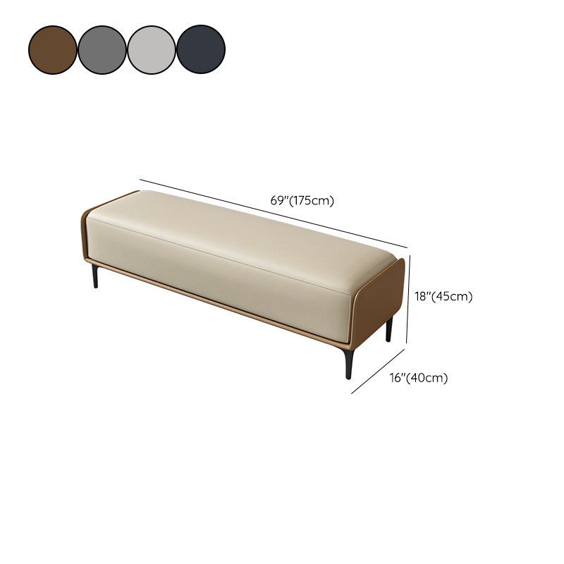 Modern Entryway Bench Cushioned Metal Entryway and Bedroom Bench , 16 inch Wide Clearhalo 'Benches' 'Chairs & Seating' 'furn' 'furn_benches' 'Furniture' 'Living Room Furniture' 1200x1200_699744a2-a823-4e67-a1cb-0257f93895af