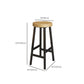 Backless Solid Wood Bar Stool Contemporary Natural Stool with Metal Legs Clearhalo 'Bar Furniture' 'Bar Stools' 'bar_stools' 'furn' 'furn_bar_stools' 'Furniture' 'Kitchen & Dining Furniture' 1200x1200_6997a1e4-3924-4b9a-998c-daae516c0f96